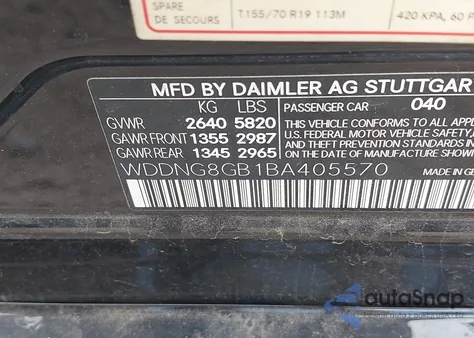 2011 Mercedes-Benz S 550 4Matic z USA, uszkodzony, nr VIN WDDNG8GB1BA405570